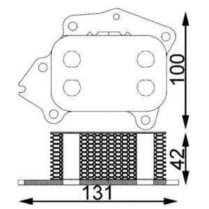 Oil Cooler, engine oil MAHLE CLC194000S