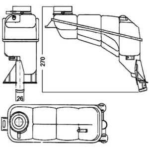 Δοχείο διαστολής, ψυκτικό υγρό MAHLE CRT117000S