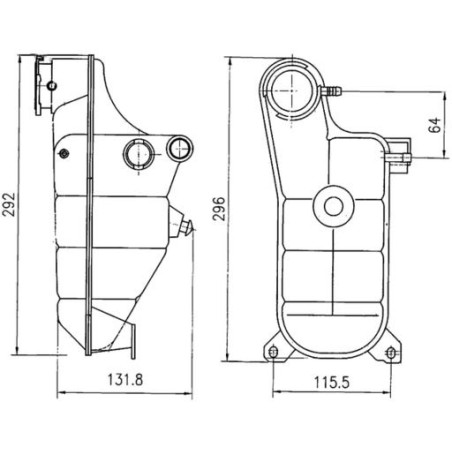 Δοχείο διαστολής, ψυκτικό υγρό MAHLE CRT119000S