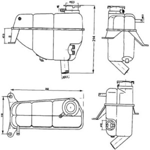 Expansion Tank, coolant MAHLE CRT121000S