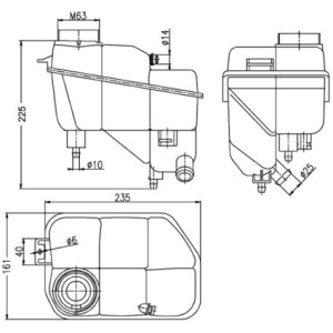 Expansion Tank, coolant MAHLE CRT202000S