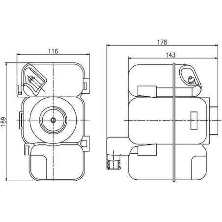 Expansion Tank, coolant MAHLE CRT206000S