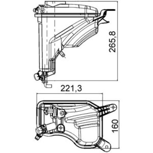 Δοχείο διαστολής, ψυκτικό υγρό MAHLE CRT207000S