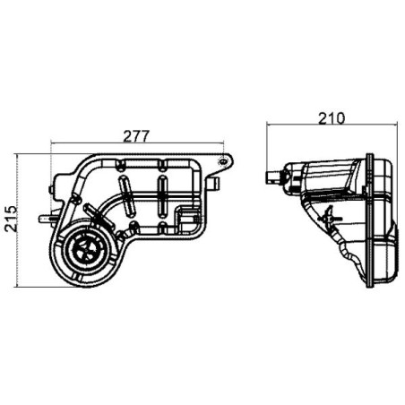 Expansion Tank, coolant MAHLE CRT20000S