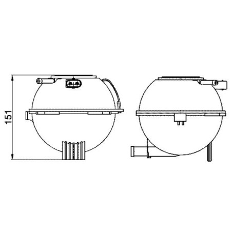 Expansion Tank, coolant MAHLE CRT22000S