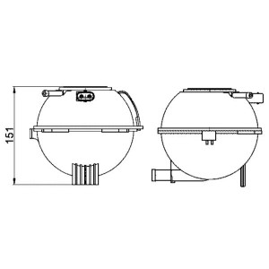 Δοχείο διαστολής, ψυκτικό υγρό MAHLE CRT22000S