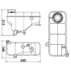 Expansion Tank, coolant MAHLE CRT5000S