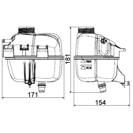 Δοχείο διαστολής, ψυκτικό υγρό MAHLE CRT87001S