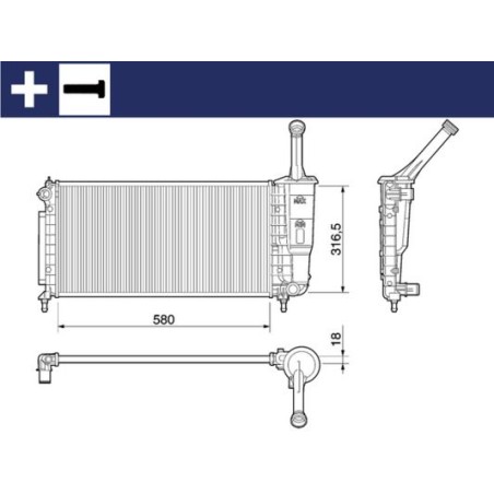 Ψυγείο, ψύξη κινητήρα MAHLE CR1104000S