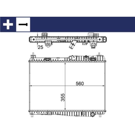 Radiator, engine cooling MAHLE CR1135000S