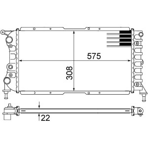 Radiator, engine cooling MAHLE CR1441000S