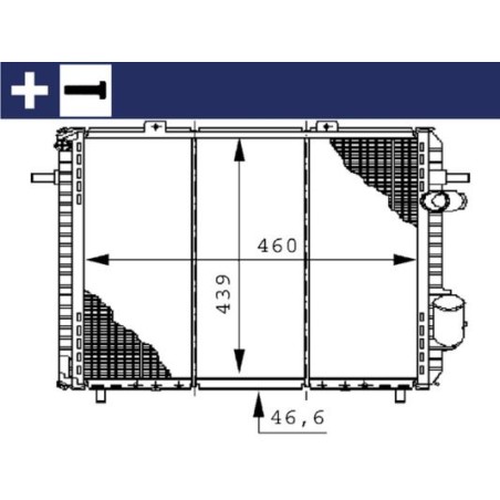 Radiator, engine cooling MAHLE CR148000S