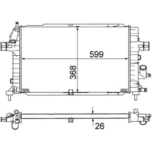 Radiator, engine cooling MAHLE CR1687000S