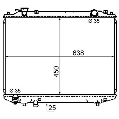 Radiator, engine cooling MAHLE CR1746000S