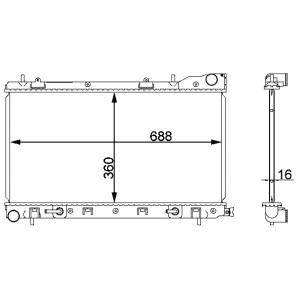 Radiator, engine cooling MAHLE CR2165000S