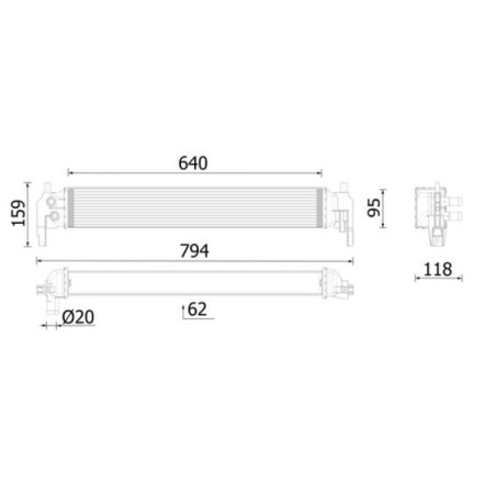 Radiator, engine cooling MAHLE CR2700000P