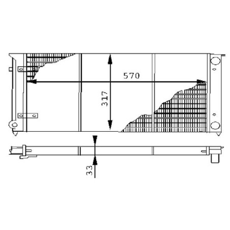 Radiator, engine cooling MAHLE CR414000S