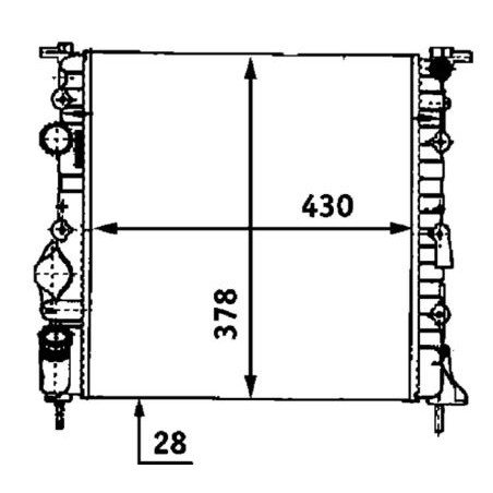 Radiator, engine cooling MAHLE CR528000S