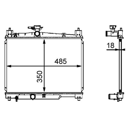 Radiator, engine cooling MAHLE CR539000S