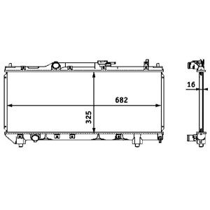 Radiator, engine cooling MAHLE CR543000S