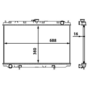 Radiator, engine cooling MAHLE CR545000S