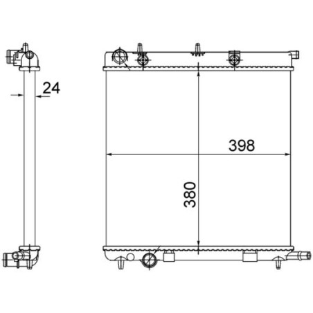 Radiator, engine cooling MAHLE CR556002S