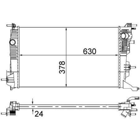 Radiator, engine cooling MAHLE CR840001S