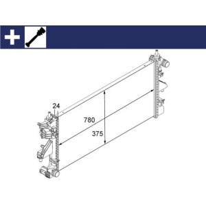 Radiator, engine cooling MAHLE CR881000S