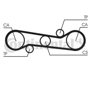 Οδοντωτός ιμάντας CONTINENTAL CTAM CT581