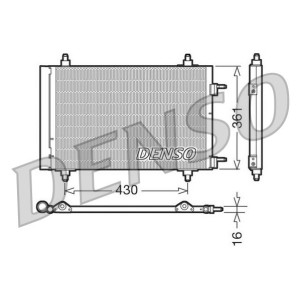 Condenser, air conditioning DENSO DCN07019