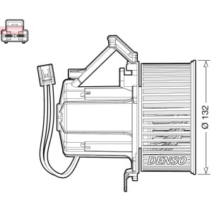 Interior Blower DENSO DEA02008