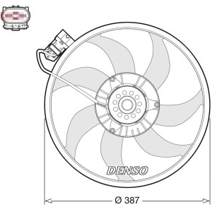 Fan, engine cooling DENSO DER20017