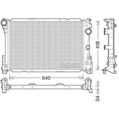 Radiator, engine cooling DENSO DRM17049