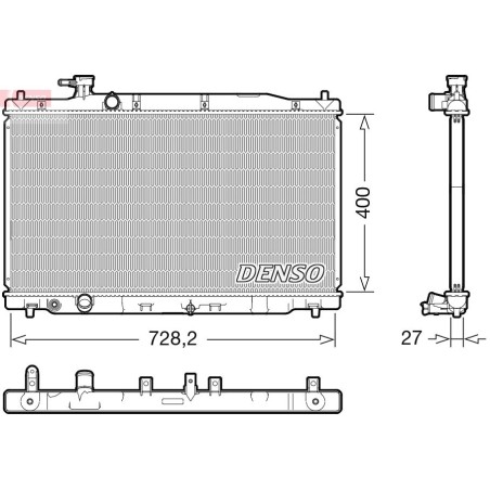 Radiator, engine cooling DENSO DRM40050