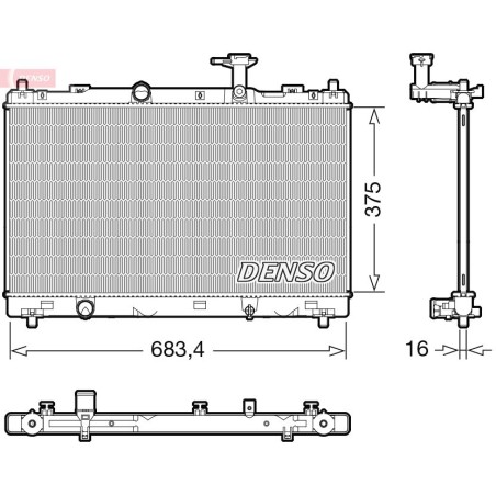 Radiator, engine cooling DENSO DRM47038