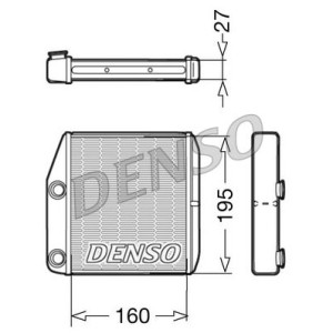 Heat Exchanger, interior heating DENSO DRR09075