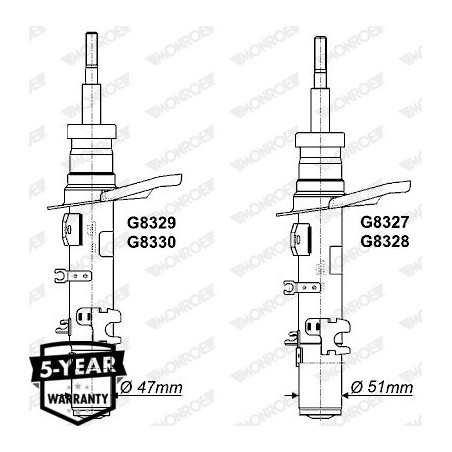 Αμορτισέρ MONROE G8327
