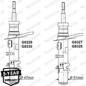 Αμορτισέρ MONROE G8327