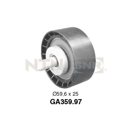 Deflection/Guide Pulley, V-ribbed belt SNR GA359.97