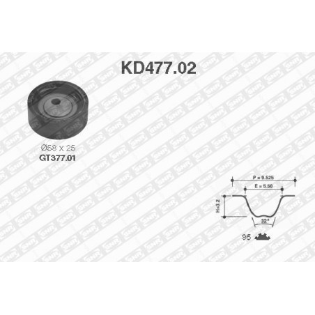 Σετ οδοντωτού ιμάντα SNR KD477.02