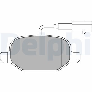 Σετ τακάκια, δισκόφρενα DELPHI LP2300