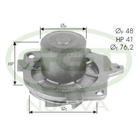 Water Pump, engine cooling GGT PA11111