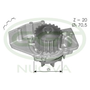 Water Pump, engine cooling GGT PA12049