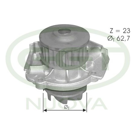 Water Pump, engine cooling GGT PA12360