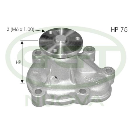 Water Pump, engine cooling GGT PA12382