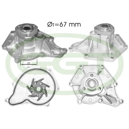 Αντλία νερού, ψυγείο κινητήρα GGT PA12538