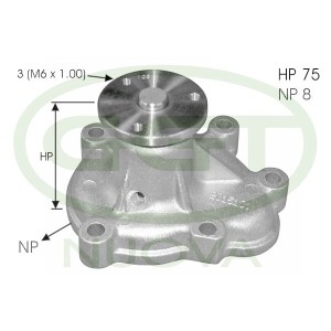 Water Pump, engine cooling GGT PA12613