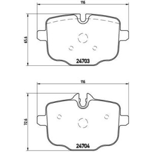 Σετ τακάκια, δισκόφρενα BREMBO P06061