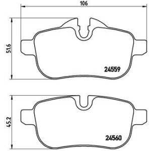 Σετ τακάκια, δισκόφρενα BREMBO P06062