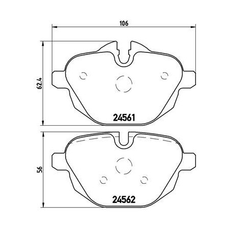 Brake Pad Set, disc brake BREMBO P06064